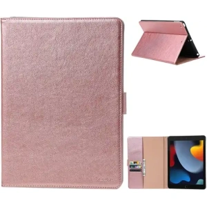iPad 9.7 -Premium Flip Cover-Rosa guld